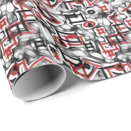 Rood overal cadeaupapier (Rol Hoek)