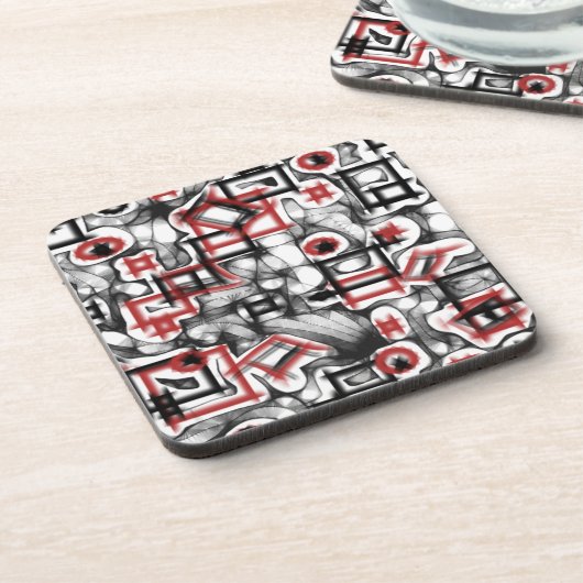 Rood overal drankjes onderzetter (Linkerzijde)