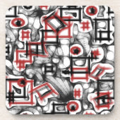 Rood overal drankjes onderzetter (Voorkant)