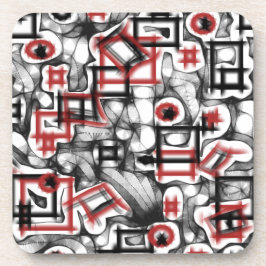 Rood overal drankjes onderzetter