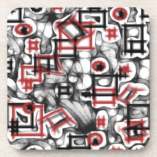 Rood overal drankjes onderzetter (Voorkant)