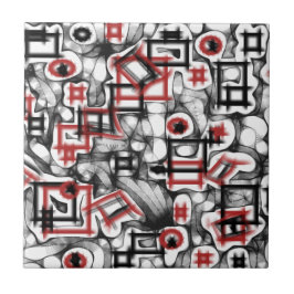 Rood overal tegeltje