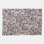 Rood overal theedoek (Horizontaal)