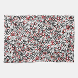 Rood overal theedoek