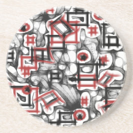 Rood overal zandsteen onderzetter