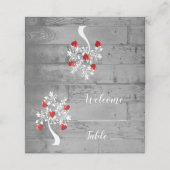 Rood overzicht van hartsopnamen plaatskaartje (Buitenkant ongevouwen)