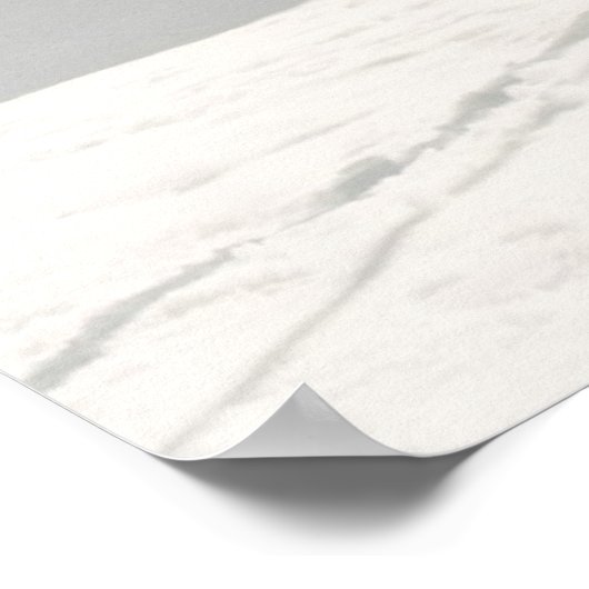 Rood paar ski in sneeuw poster (Hoek)