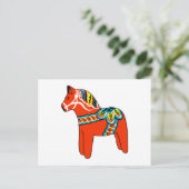 Rood Paard Dala Briefkaart (Staand voorkant)