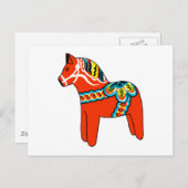 Rood Paard Dala Briefkaart (Voorkant / Achterkant)