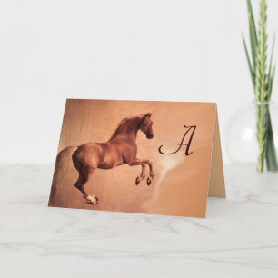 ROOD PAARD MONOGRAAF NOTITIEKAARTJE