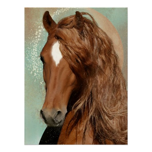 Rood paard - Poster (Voorkant)