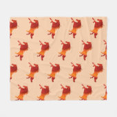 Rood paard, vuur paard kunst Fleece Deken (Voorkant (Horizontaal))