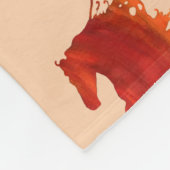 Rood paard, vuur paard kunst Fleece Deken (Hoek)