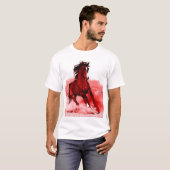 Rood paardenbrein t-shirt (Voorkant volledig)
