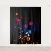 Rood, Paars, Blauw & Bruin Abstract Bokeh Design Wandkleed (Voorkant)