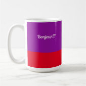 Rood Paars design Goedemorgen Bonjour Koffiemok (Links)