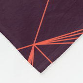 Rood-paars, eenvoudig, elegant, luxueus grafisch fleece deken (Hoek)