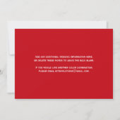 Rood, Paars, Limoen, White Floral Wedding Invitati Kaart (Achterkant)