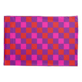 Rood Paars Roze Geruit Patroonontwerp  Kussensloop (Achterkant)