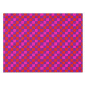 Rood Paars Roze Geruit Patroonontwerp Tafelkleed (Voorkant (Horizontaal))