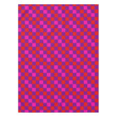 Rood Paars Roze Geruit Patroonontwerp Tafelkleed (Voorkant)