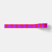 Rood Paars Rut Diamant Patroon Grosgrain Lint (Voorkant)