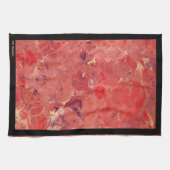 Rood Paars wit Abstract zwart acryl Theedoek (Horizontaal)