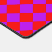 Rood Paarse Checker Diamantpatroon Bureaumat (Hoek)