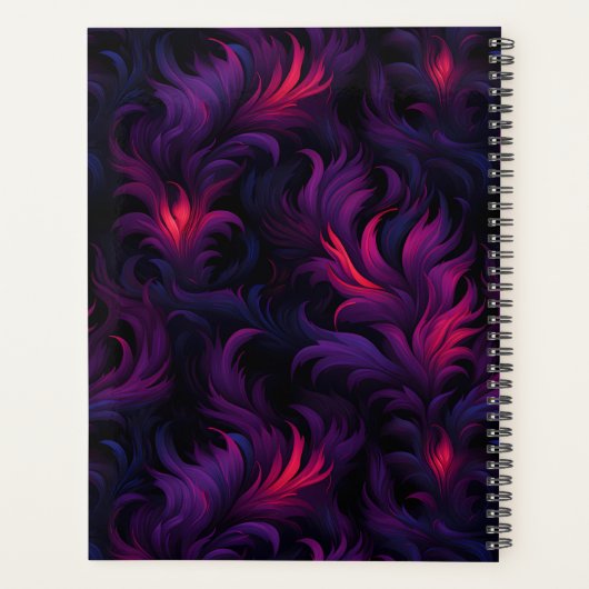 Rood, Paarse en zwart etherisch gebladerte Planner (Achterkant)