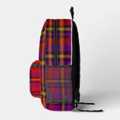 Rood Paarse geel Check Tartan Plaid Rugzak (Rechts)