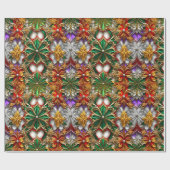 Rood, Paarse, groen en goud Cadeaupapier (Vlak)
