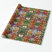 Rood, Paarse, groen en goud Cadeaupapier (Uitgerold)