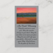 Rood Paarse Groen Iers Zegeningsgebed Visitekaartje (Voorkant)