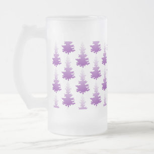 Rood-Paarse Groene Kerstboom Matglas Bierpul