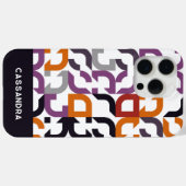 Rood Paarse Sinaasappel Zwart Mideeuwse Kunstpatro Case-Mate iPhone Case (Achterkant (horizontaal))