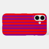Rood Paarse Stijlvolle Strepen Patroonontwerp Case-Mate iPhone Case (Achterkant (horizontaal))