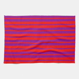 Rood Paarse Stijlvolle Strepen Patroonontwerp Theedoek
