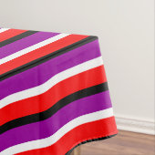 Rood Paarse strepen Patroonontwerp Tafelkleed (Voorbeeld)