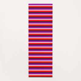 Rood Paarse strepen Patroonontwerp Yogamat