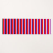 Rood Paarse strepen Patroonontwerp Yogamat (Voorkant (horizontaal))