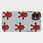 Rood pak astronauten op grijs Case-Mate iPhone case (Achterkant (horizontaal))