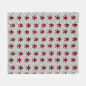 Rood pak astronauten op grijs fleece deken (Voorkant (Horizontaal))