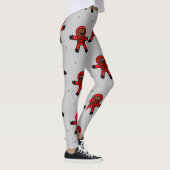 Rood pak astronauten op grijs leggings (Rechts)