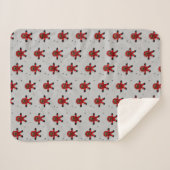 Rood pak astronauten op grijs sherpa deken (Voorkant (horizontaal))