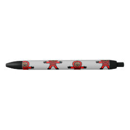 Rood pak astronauten op grijs zwarte inkt pen