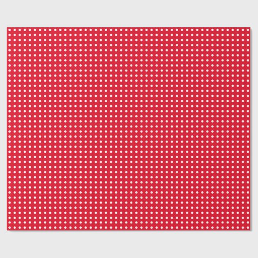 Rood pakpapier met kleine pooldots (Vlak)