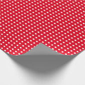 Rood pakpapier met kleine pooldots (Hoek)