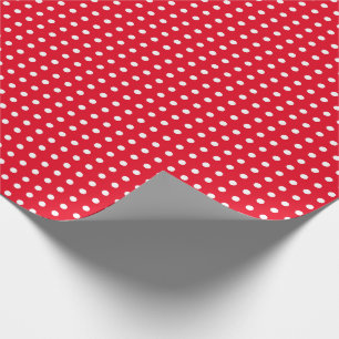 Rood pakpapier met kleine pooldots