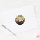 rood-panda-005 ronde sticker (Envelop)