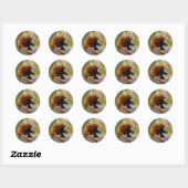rood-panda-037 ronde sticker (Vel)